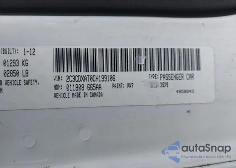 2012 Dodge Charger Police from USA, damaged, VIN 2C3CDXAT0CH199106
